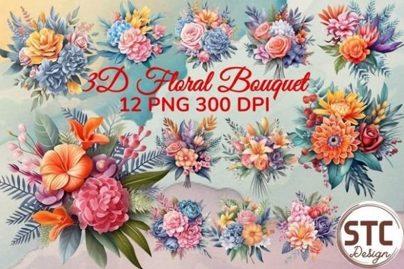 3D Floral Bouquet Watercolor Sublimation: A Designer's Guide to Versatile Florals