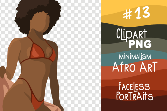 Afro African Black Girl Summer Bikini: Celebrating Vibrant Artistry