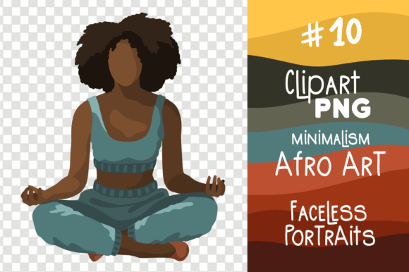 Afro African Woman Black Girl Yoga Pose: A Designer's Guide