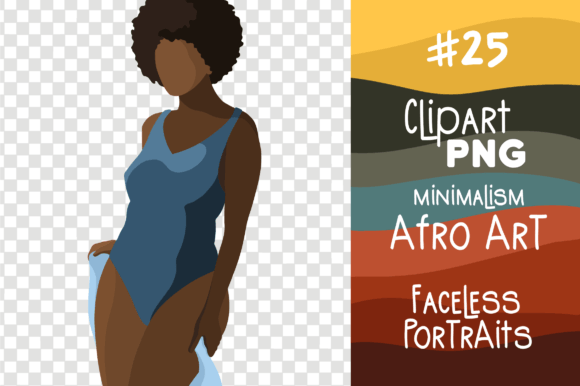 Afro Mama African Curves: Clipart for Bold Design