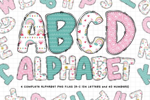 Bright Rainbow Alphabet PNG Sublimation: A Playful Toolkit for Creators