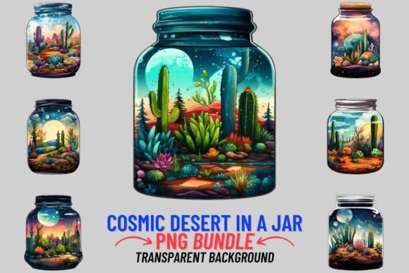Cosmic Desert in a Jar: Sublimation Design Assets