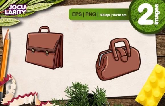 Funny Work Bag Cartoon Illustration: A Playful Asset for Modern Design
