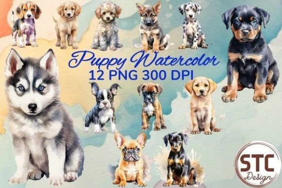 Unleashing Creativity with Dog Puppy Breed Watercolor Sublimation